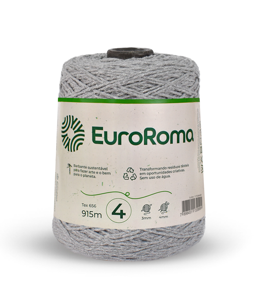 barbante euroroma n4 cinza