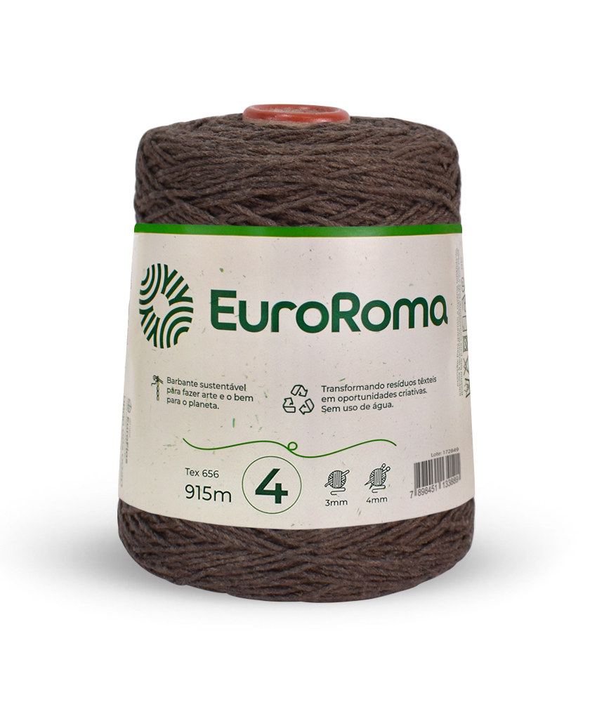 barbante euroroma n4 marrom