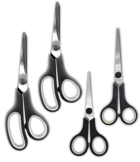 tesoura comfort preto círculo