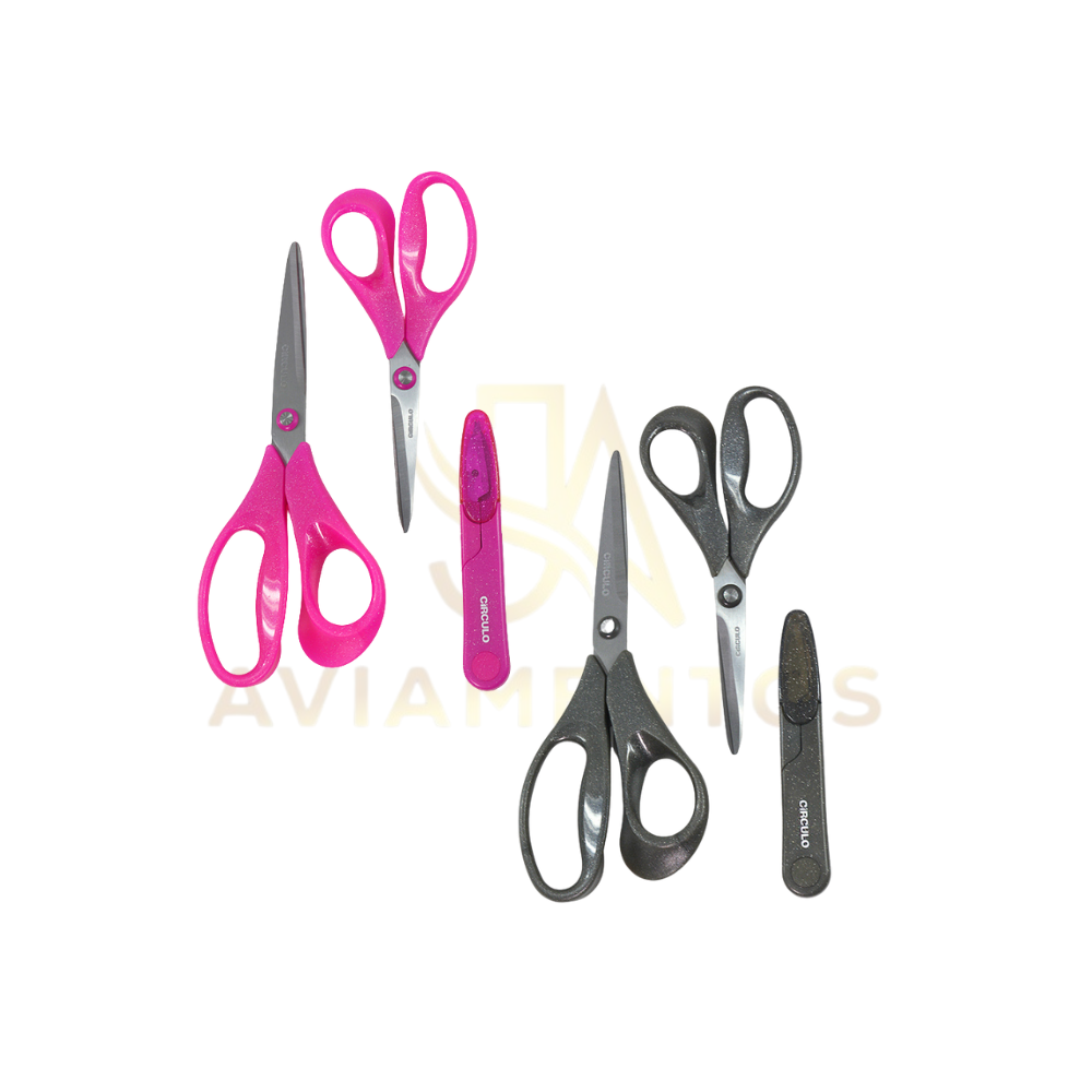 tesouras com glitter