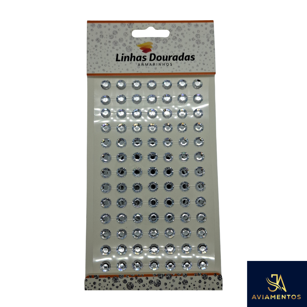 7908355725186 – cartela strass 8mm prata cartela