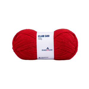 Foto com fundo branco contendo um novelo de 100g do fio club 500 pingouin na cor lava falls