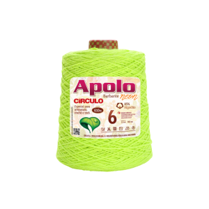 barbante apolo neon círculo 600g cor verde neon