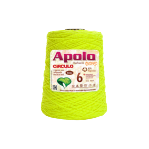 barbante apolo neon círculo 600g cor amarelo neon