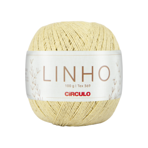 fio linho círculo cor baunilha
