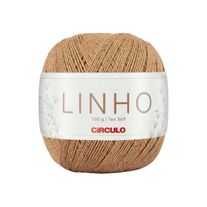 fio linho círculo cor moccha