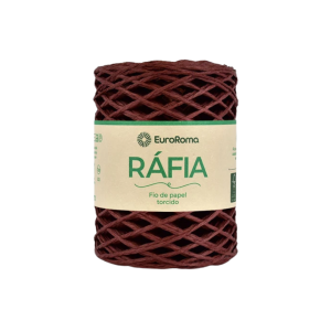 fio de ráfia torcido euroroma cor bordô