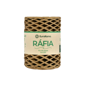 fio de ráfia torcido euroroma cor caqui
