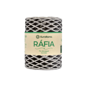fio de ráfia torcido euroroma cor cinza