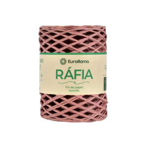 fio de ráfia torcido euroroma cor rosa