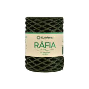 fio de ráfia torcido euroroma cor verde musgo