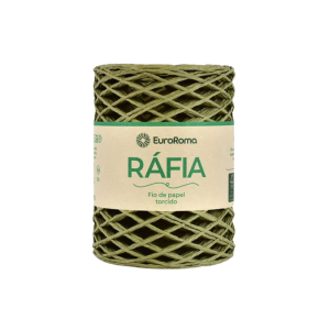 fio de ráfia torcido euroroma cor verde oliva