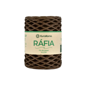 fio de ráfia torcido euroroma cor marrom