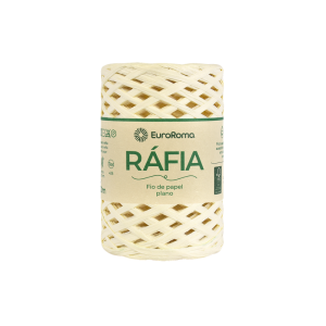 fio de ráfia plano euroroma cor branco
