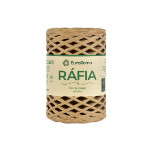 fio de ráfia plano euroroma cor caqui
