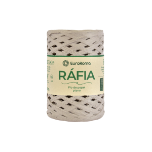 fio de ráfia plano euroroma cor cinza