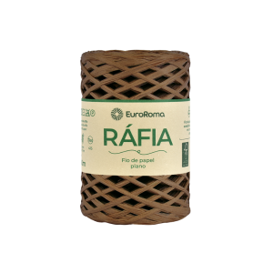 fio de ráfia plano euroroma cor marrom