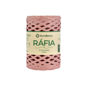 fio de ráfia plano euroroma cor rosa