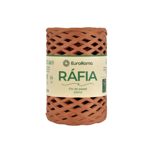 fio de ráfia plano euroroma cor telha