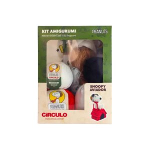 kit amigurumi snoopy aviador círculo